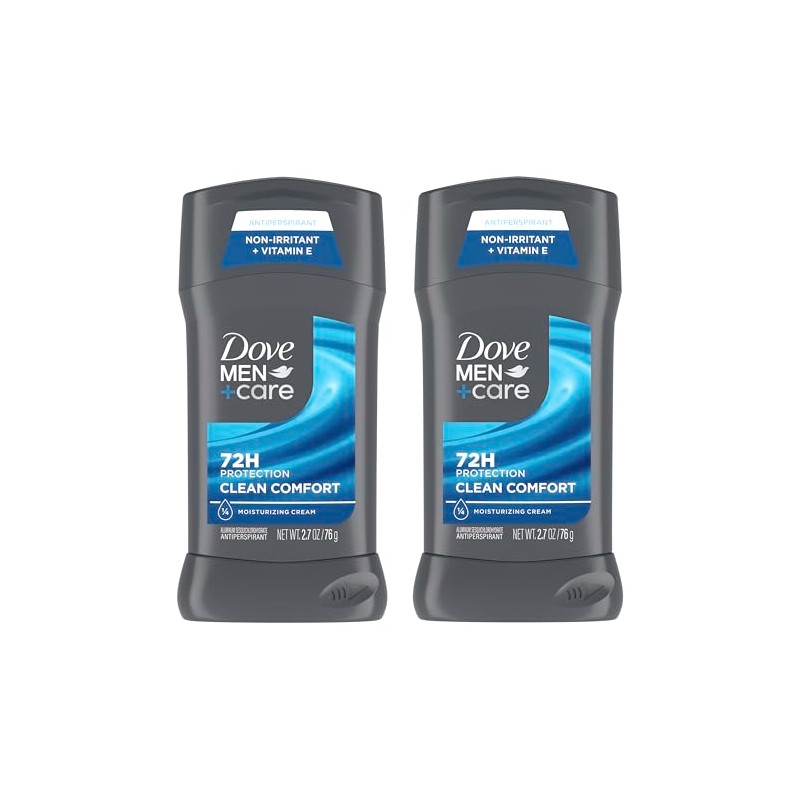 Dove Men+Care Men+Care Antiperspirant Stick, Clean Comfort, 2.7 oz, Twin