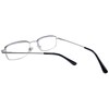 Calabria R754 Rectangular Metal Reading Glasses +2.00 Shiny Silver Men