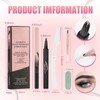 Prreal Microblading Eyebrow Pen Set,2 in 1 Dual Ended Eyebrow