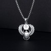 Lattd Egyptian Pendant Necklace 925 Sterling Silver Ankh Eye of