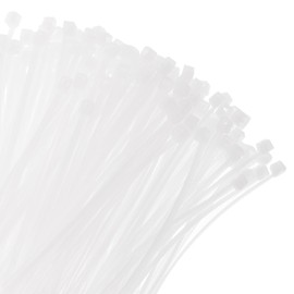 sourcing map 2000pcs 8cm/3" 11 Lbs Cable Zip Ties Self-Locking Small Nylon Cable Tie Wraps 3mm for Cord Management, White
