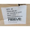 Reeve 485-20, 20in 485 Series Double Slotted Shelf Bracket, Zinc
