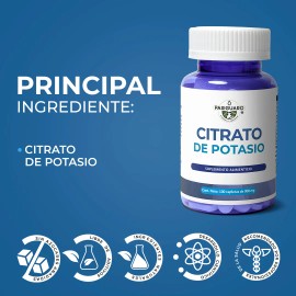 Kit 2 Citrato De Potasio 100 Capletas 900 Mg duo rinde 100 días sin sabor
