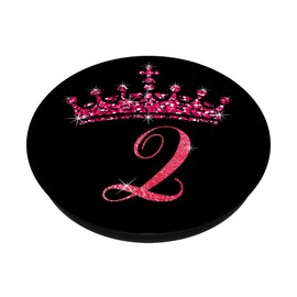 Initial Letter Q & Pink Crown Queen Princess Royal - Crown Q