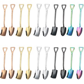 Coffee Spoon, Ice Cream Spoon, Long Teaspoon, Espresso Spoon, Scoop Shaped Creative Dessert Scoop for Coffee, Ice Cream, Tea (Pack of 20)