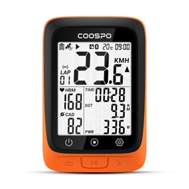 COOSPO BC107 Bike Computer GPS Wireless, ANT+ Cycling Computer GPS with Bluetooth, ANT+ Bicycle Computer GPS with 2.4 LCD Screen, Bike Speedometer with Auto Backlight