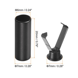 uxcell 6Pcs Shoelace Tips Alloy Shoelace Head, Electrophoretic Black Cylindrical Shoe Lace Ends Cords End Tip Metal Aglets Replacement Head for Shoestring