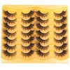 TNFVLONEINS Fox Eye Lashes Wispy Faux Mink Lashes Fluffy Fairy
