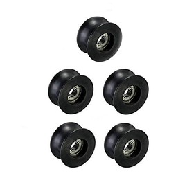 Chiloskit 5pcs 8x40x20mm U Groove Nylon Guide Pulley Wheel Bearing