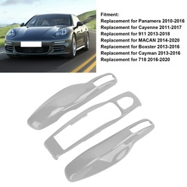 Key Fob Cover, Car Key Fob Case Shell Protector For Panamera Cayenne MACAN Boxster Cayman 911 718 Car Key Cover (Grey)