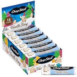 ChapStick Bálsamo labial, glaseado de vainilla, paquete de 12 variedades, cuidado hidratante, 0.15 onzas cada uno