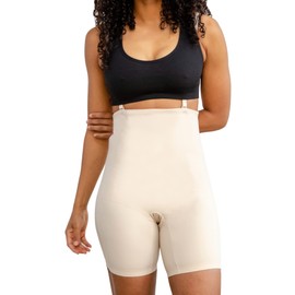Motif Medical Postpartum Recovery Girdle - Eases Pain, Secure Fit C Section Girdle w/Zipper Closure - Spandex/Nylon Postpartum Recovery Garment for Waist, Hips, Tightens & Tones Belly (Medium, Nude)