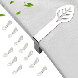 BIDEX 10 Pack Leaf Tablecloth Clips – Heavy Duty Stainless Steel Table Cloth Holders for Picnic, Camping, Patio & Wedding – Decorative Outdoor Cover Clamps for Round, Square & RV Tables