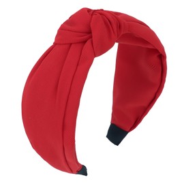 YISSION Red Knotted Headband Wide Head Bands Top Knot Headbands for Women Non Slip Hairband Fashion Hair Accessories for Women