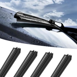 Pack of 4 Windscreen Wipers Rubber, Sold by the Metre, 80 cm, Boneless Windscreen Wiper, for Car, Bus, Truck, Universal Replacement Wiper Rubber, Rubber Wiper Replacement for Car