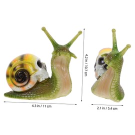 SUPVOX Miniature Resin Snail Statue Adorable Garden Decor Snail Sculpture for Courtyard Sturdy Resin Material for Boys and Girls