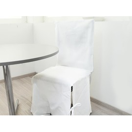 Soleil d'ocre Panama Cotton Chair Cover 37 x 50 x 115 cm White