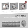 FRESH SPEED 6 inch Grey Round Metal Air Vent -