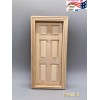 6 Panel Interior Door 1/12 Dollhouse Miniature Wooden Fairy Door