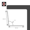 INEFA Angle Sheet Roof without Waterfold Aluminium 200 cm, Silver,
