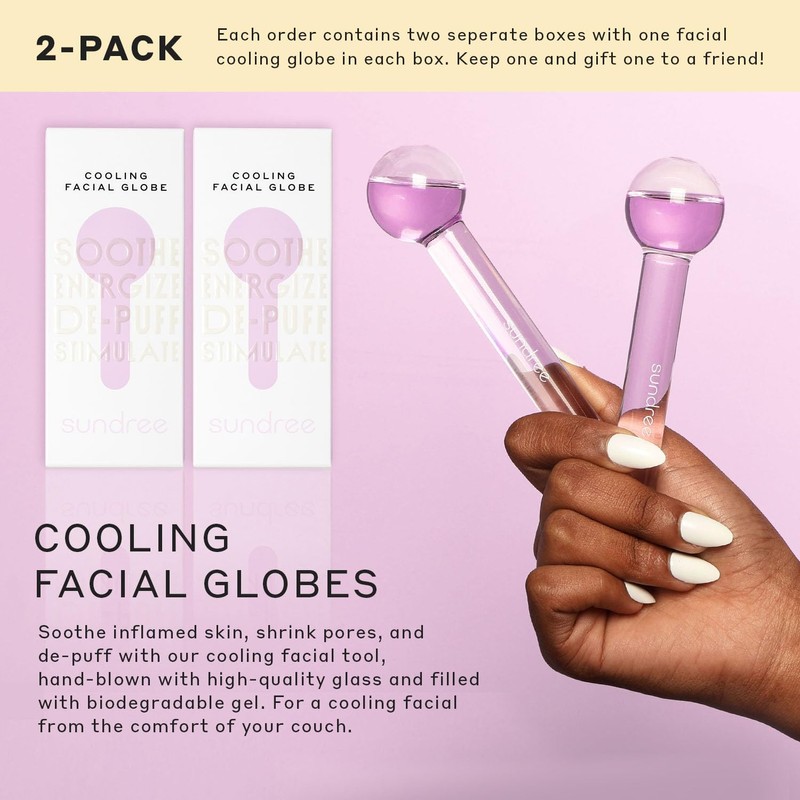 sundree Cooling Facial Ice Globes | Reduce Puffiness | Tighten