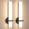 AIJIASI Black Wall Sconces Set of 2, 18 inch Bathroom