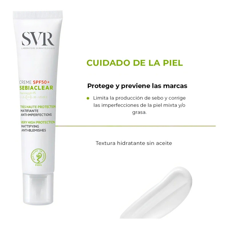SVR Sebiaclear Creme Fps50+ 40ml