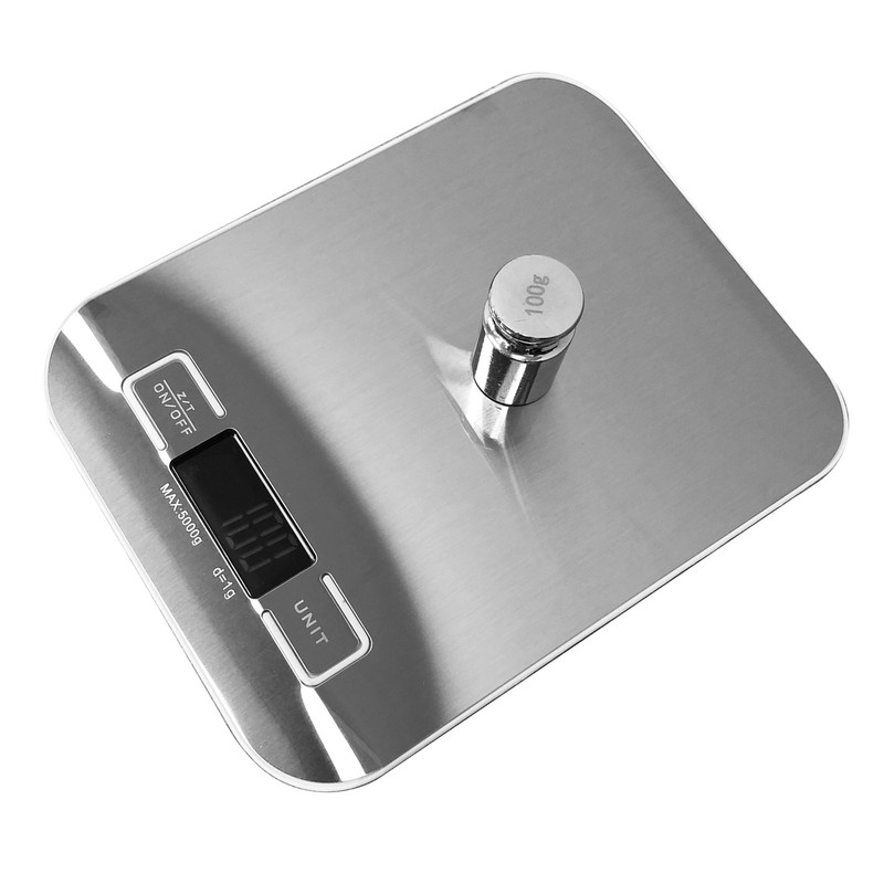Electronic Kitchen Scale 11lb Stainless Steel Digital Food Portable Kitchen