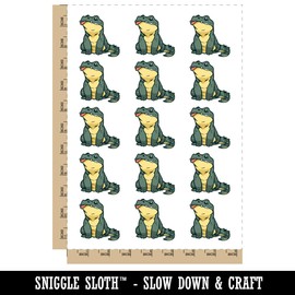 Baby Alligator Crocodile Puppy Cute Temporary Tattoo Water Resistant Fake Body Art Set Collection - 15 2" Tattoos (1 Sheet)