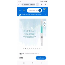 CONAIR NEW OH SO KIND For Fine Hair Variable Temperature  Curling Wand Iron