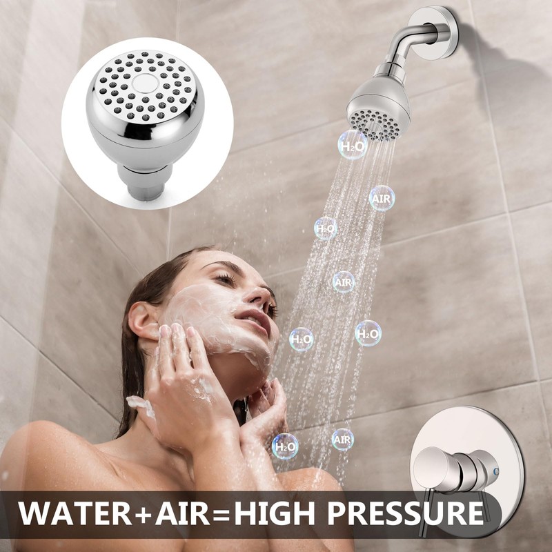 GBBNE Shower Faucet and Head Set,with Rough-in Valve,Shower Trim Kit