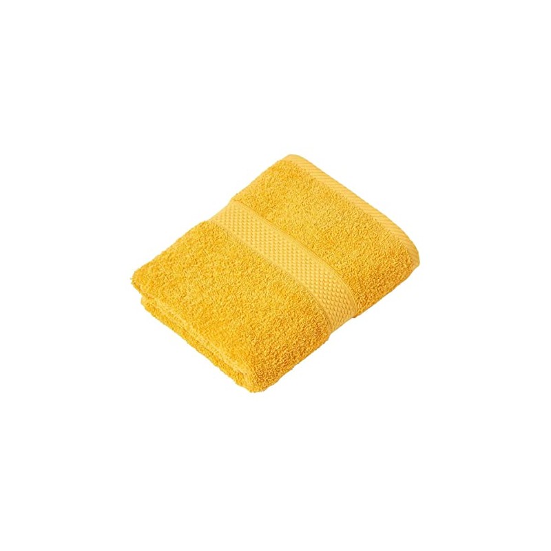 HOMESCAPES Ochre Yellow Turkish Cotton Bath Towel Super Soft Thick