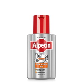 Alpecin Tuning Caffeine Shampoo 200 ml | Nourishes the Dark Colour of Hair and Promotes Natural Hair Growth, for Men, Unscented