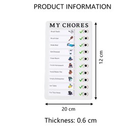 2 Pcs Blank Chore Chart Kids Chore Chart with 10 Detachable Cardstock, Checklist Board Detachable Reusable Daily Schedule Behavior Chart, Memo Checklist Chore Chart Planner Board