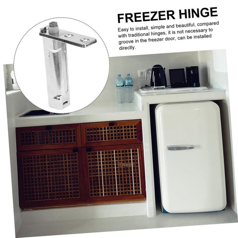Operitacx 2pcs Zinc Alloy Freezer Door Hinges Replacement Kit for