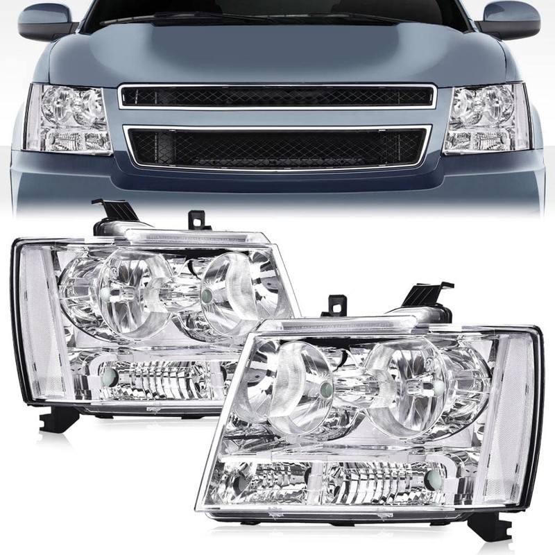 G-PLUS Headlights Assembly Compatible with Chevy Tahoe Subarban Avalanche 2007-2014