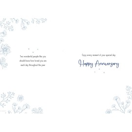 Piccadilly Greetings Anniversary Card, To a Special Daughter & Son-in-Law - 9 x 6 inches