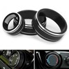 3pcs Car Air Conditioning Interior Climate Controller Knob Cover Black