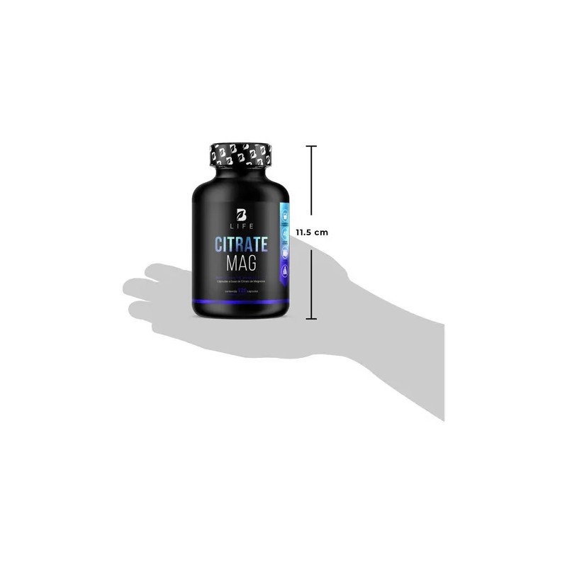 Citrato Magnesio 120 Cápsulas Magnesium Citrate Life Sabor