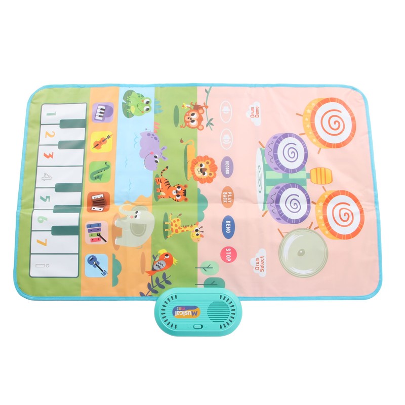 Musical Mat for Toddlers Floor Piano Keyboard Drum Carpet Waterproof