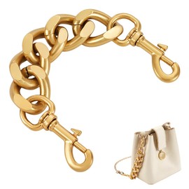 PH PandaHall 8.3inch Gold Purse Extender Chain Short Decorative Purse Strap, Metal Bag Charm Chain Strap Purse Replacement Bag for Handbag Crossbody Tote Bag Purse Clutches Decoration