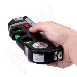 NTEK Multipurpose Spirit Level, Tape Measure DIY Spirit Level, Level Line Laser, 8 Feet Measuring Tape, Laser Level for Picture Hanging, Woodworking Level Measuring Alignment Guide Tool (Level PRO 3)