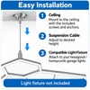 Adjustable Suspension Wire Cable Set for Hexagonal Garage Lights –