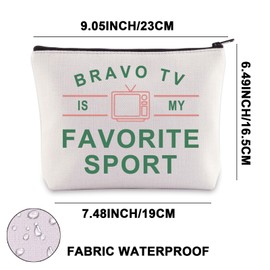 G2TUP Bravo TV Show Makeup Bag Bravo Fan Gift Bravo TV is My Favorite Sport Reality TV Show Gifts (Favorite Sport CA)