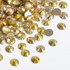 beadsland Flat Back Crystal Rhinestones Round Gems, Metal Sunlight (4.6-4.8mm)