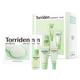 Torriden BALANCEFUL Cica Trial Kit, 5D Cica Infused Daily Skincare Kit - 4 Step Regimen with Cleansing Gel, Toner Pad, Serum, and Cream | Korean Skin Care Set