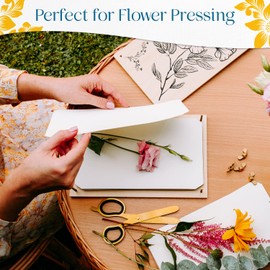 Blotting Paper for Flower Press by Berstuk® • Flower Press Refill 5.9 inch x 10 inch • Cut-to-Size and Ready to Use • Pack of 24 Blotting Paper Sheets