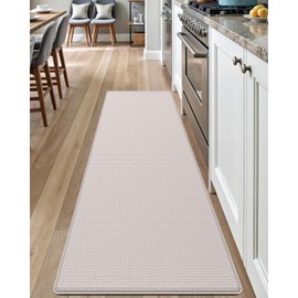 DEXI Kitchen Floor Mats Cushioned Anti Fatigue, 17x59, Large Long Standing Runner Rug Waterproof, Comfort Memory Foam Padded for Front Sink Laundry, Beige