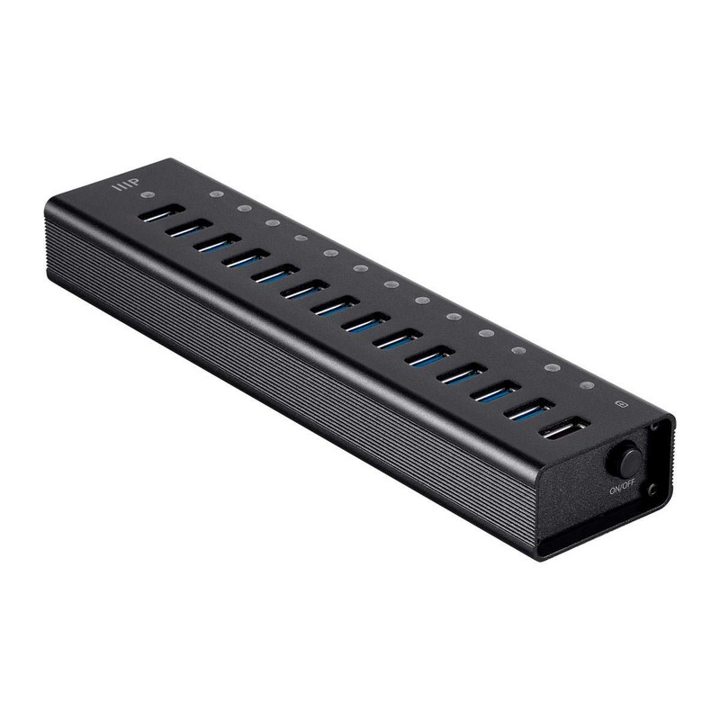 Monoprice Powered USB 3.0 Hub - 13-Port, Heavy Duty Aluminum,