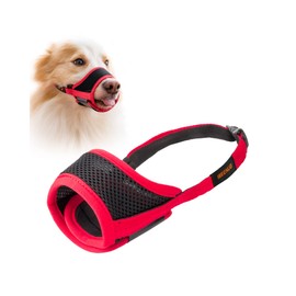 IREENUO Dog Muzzle to Prevent Biting Barking and Chewing with Adjustable Loop Breathable Mesh Soft Fabric